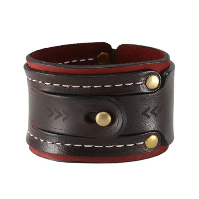 DUAL LOCK BRACELET - Maroon