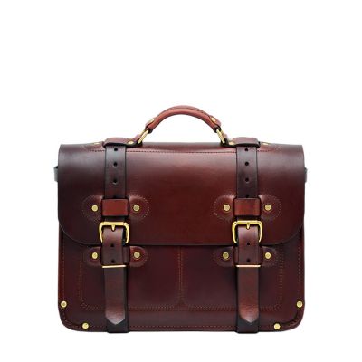 BUSINESS BRIEFCASE - 2 Russet Small